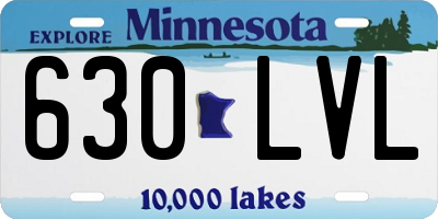 MN license plate 630LVL