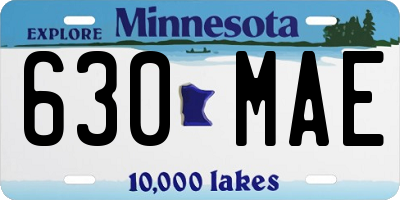 MN license plate 630MAE