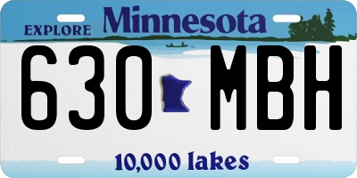 MN license plate 630MBH