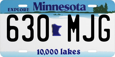 MN license plate 630MJG