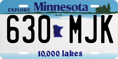 MN license plate 630MJK