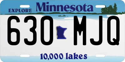 MN license plate 630MJQ