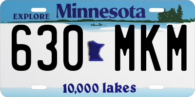 MN license plate 630MKM
