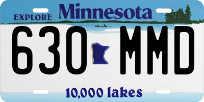 MN license plate 630MMD