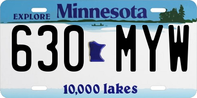 MN license plate 630MYW
