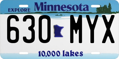 MN license plate 630MYX