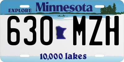 MN license plate 630MZH