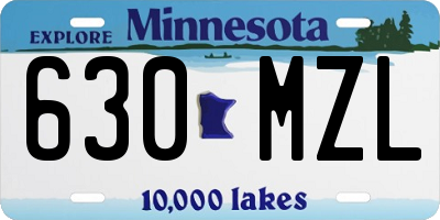 MN license plate 630MZL