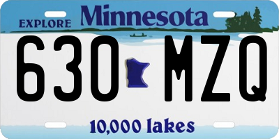 MN license plate 630MZQ