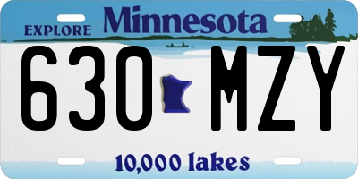 MN license plate 630MZY