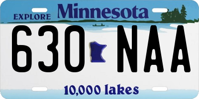 MN license plate 630NAA