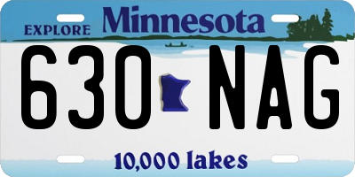 MN license plate 630NAG