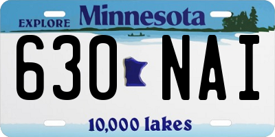 MN license plate 630NAI