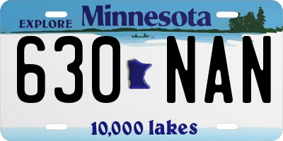MN license plate 630NAN