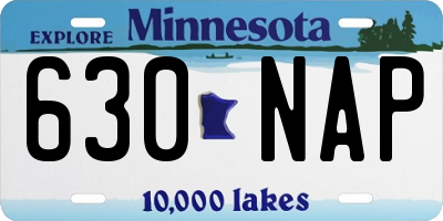 MN license plate 630NAP