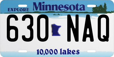 MN license plate 630NAQ
