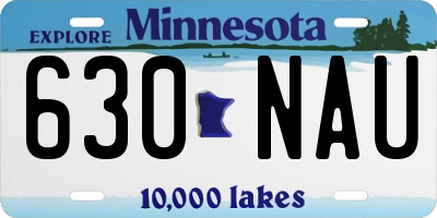 MN license plate 630NAU