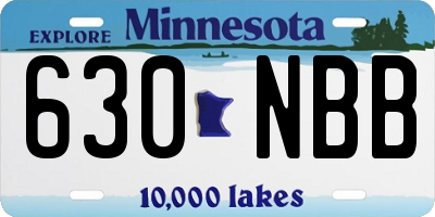 MN license plate 630NBB