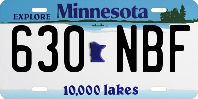 MN license plate 630NBF