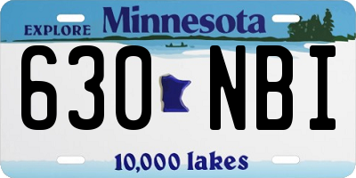 MN license plate 630NBI