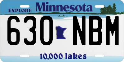 MN license plate 630NBM