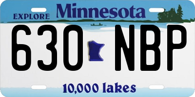 MN license plate 630NBP
