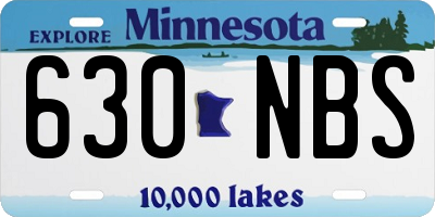 MN license plate 630NBS