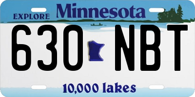 MN license plate 630NBT