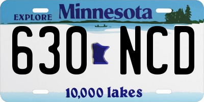 MN license plate 630NCD