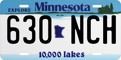 MN license plate 630NCH