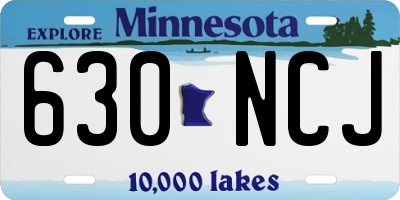 MN license plate 630NCJ
