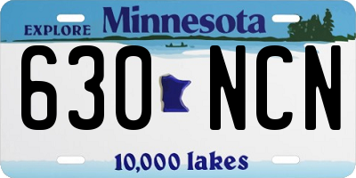 MN license plate 630NCN