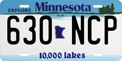 MN license plate 630NCP