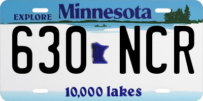 MN license plate 630NCR