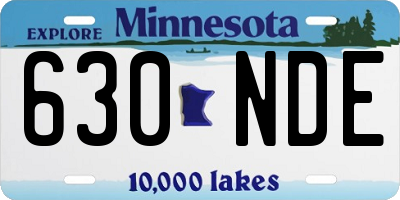 MN license plate 630NDE