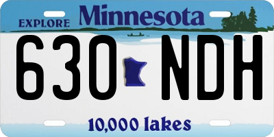 MN license plate 630NDH