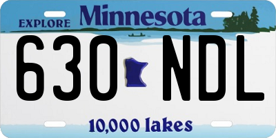 MN license plate 630NDL