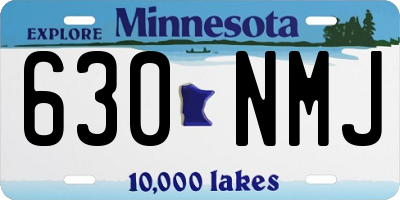 MN license plate 630NMJ