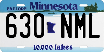MN license plate 630NML