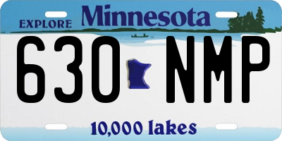 MN license plate 630NMP
