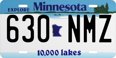 MN license plate 630NMZ