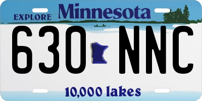 MN license plate 630NNC