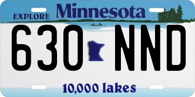 MN license plate 630NND