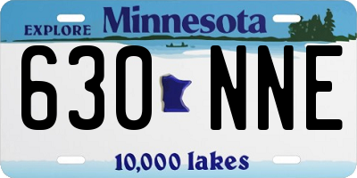 MN license plate 630NNE