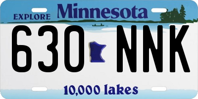 MN license plate 630NNK