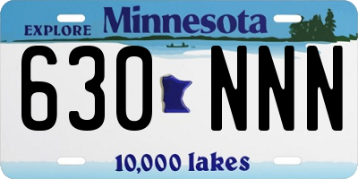 MN license plate 630NNN