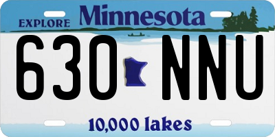 MN license plate 630NNU