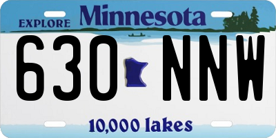 MN license plate 630NNW