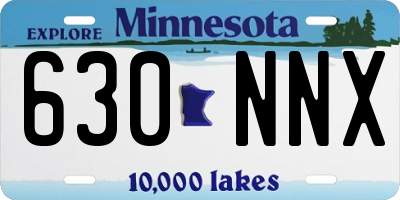 MN license plate 630NNX