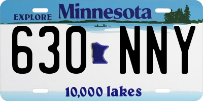 MN license plate 630NNY